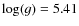 $\log(g)=5.41$