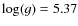 $\log(g)=5.37$