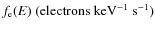 ${f_{\rm e}(E)~\rm (electrons~keV^{-1}~s^{-1})}$