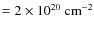 $= 2\times10^{20}~{\rm cm}^{-2}$