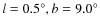 $l=0.5^\circ,b=9.0^\circ$