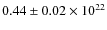 $0.44\pm 0.02 \times 10^{22}$