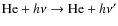 $\textup{He}+ h\nu \rightarrow \textup{He}+ h\nu'$
