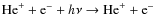 $\textup{He}^+ + \textup{e}^-+ h\nu \rightarrow \textup{He}^+ + \textup{e}^-$