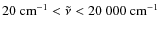 $20\textup{ cm}^{-1}<\tilde{\nu}<20~000\textup{ cm}^{-1}$