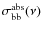 $\sigma^{\rm abs}_{\rm bb}(\nu)$