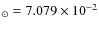 $_{\odot}=7.079\times 10^{-2}$