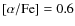 $[\alpha/{\rm Fe}]=0.6$