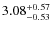 $3.08^{{\rm + 0.57}}_{{\rm - 0.53}}$