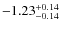 $-1.23^{{\rm + 0.14}}_{{\rm -0.14}}$