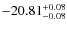 $-20.81^{{\rm + 0.08}}_{{\rm -0.08}}$