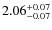 $2.06^{{\rm + 0.07}}_{{\rm - 0.07}}$