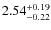 $2.54^{{\rm + 0.19}}_{{\rm - 0.22}}$