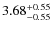 $3.68^{{\rm + 0.55}}_{{\rm - 0.55}}$