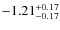$-1.21^{{\rm + 0.17}}_{{\rm -0.17}}$