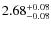 $2.68^{{\rm + 0.08}}_{{\rm - 0.08}}$