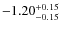 $-1.20^{{\rm + 0.15}}_{{\rm -0.15}}$