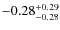 $-0.28^{{\rm + 0.29}}_{{\rm -0.28}}$