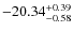 $-20.34^{{\rm + 0.39}}_{{\rm -0.58}}$