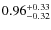 $0.96^{{\rm + 0.33}}_{{\rm - 0.32}}$