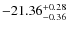 $-21.36^{{\rm + 0.28}}_{{\rm -0.36}}$