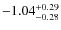 $-1.04^{{\rm + 0.29}}_{{\rm -0.28}}$