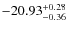 $-20.93^{{\rm + 0.28}}_{{\rm -0.36}}$