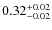 $0.32^{{\rm + 0.02}}_{{\rm - 0.02}}$