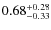 $0.68^{{\rm + 0.28}}_{{\rm - 0.33}}$