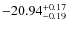 $-20.94^{{\rm + 0.17}}_{{\rm -0.19}}$