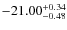 $-21.00^{{\rm + 0.34}}_{{\rm -0.48}}$