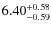 $6.40^{{\rm + 0.58}}_{{\rm - 0.59}}$