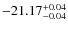 $-21.17^{{\rm + 0.04}}_{{\rm -0.04}}$