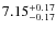 $7.15^{{\rm + 0.17}}_{{\rm - 0.17}}$