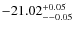 $-21.02^{{\rm + 0.05}}_{{\rm --0.05}}$