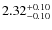 $2.32^{{\rm + 0.10}}_{{\rm - 0.10}}$