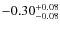 $-0.30^{{\rm + 0.08}}_{{\rm -0.08}}$