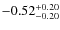 $-0.52^{{\rm + 0.20}}_{{\rm -0.20}}$