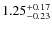 $1.25^{{\rm + 0.17}}_{{\rm - 0.23}}$