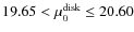 $19.65 < \mu_0^{\rm disk} \leq 20.60$
