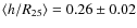$\langle h /R_{25} \rangle = 0.26\pm0.02$