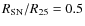 $R_{\rm SN}/R_{25}=0.5$