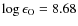 $\log\epsilon_{\rm O}=8.68$