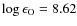 $\log\epsilon_{\rm O}=8.62$