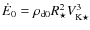 $\dot{E}_0 = \rho_{{\rm d}0}R_\star^2V_{{\rm K} \star}^3$