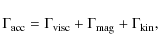 \begin{displaymath}%
\Gamma_{\rm acc} = \Gamma_{\rm visc} + \Gamma_{\rm mag} +\Gamma_{\rm kin},
\end{displaymath}