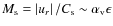 $M_{\rm s} = \left\vert u_r\right\vert/C_{\rm s} \sim \alpha_{\rm v} \epsilon$