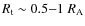 $R_{\rm t} \sim 0.5{-}1~R_{\rm A}$