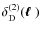 $\delta^{(2)}_{\rm D}(\mbox{\boldmath$\ell$ })$