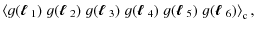 $\displaystyle \left\langle g(\mbox{\boldmath$\ell$ }_1)\; g(\mbox{\boldmath$\el...
...mbox{\boldmath$\ell$ }_5)\; g(\mbox{\boldmath$\ell$ }_6) \right\rangle_{\rm c},$